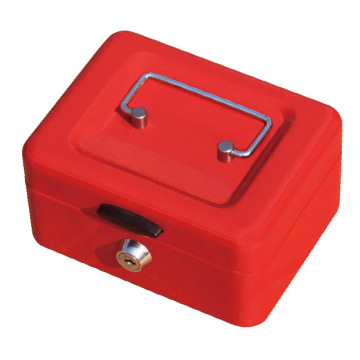 China Factory high quality steel money storage 6 inch cash box small money box with press button mat finish